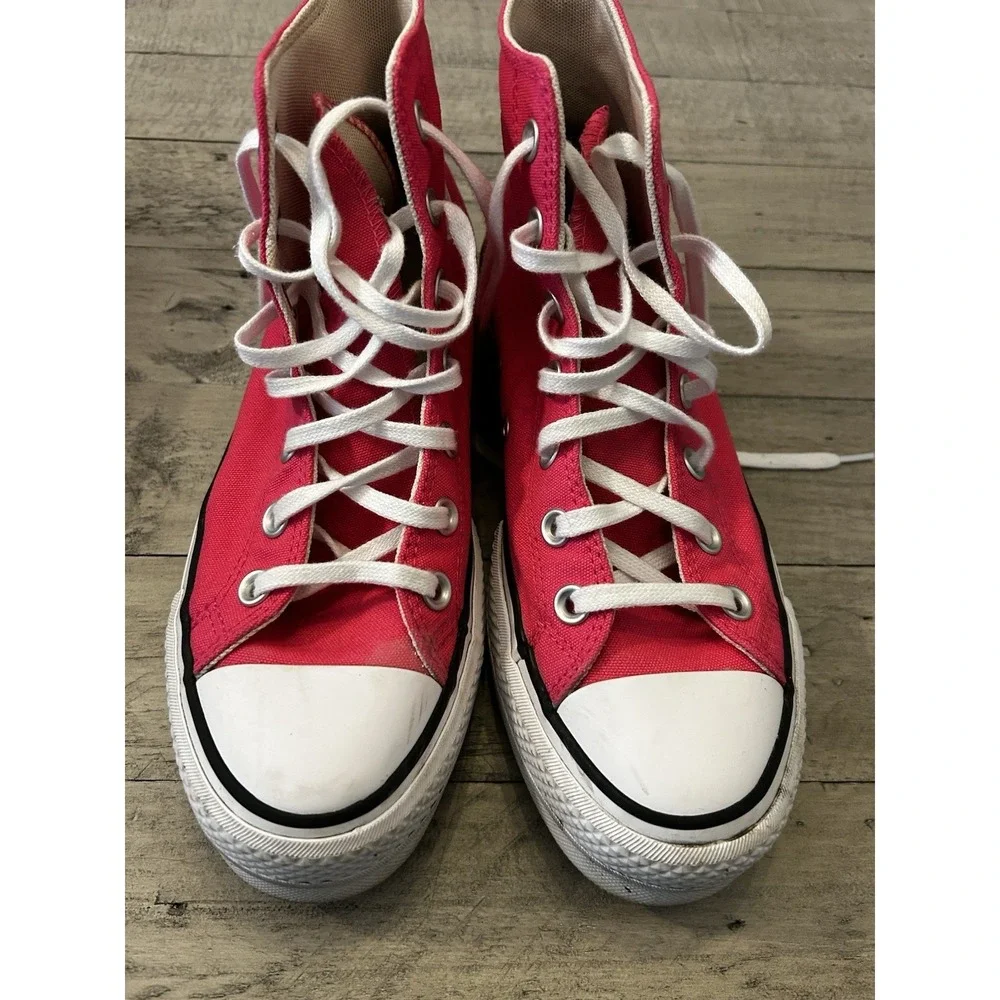 Converse Chuck Taylor All Star Lift Platform High Top Sneakers Pink Wmns Size 7 - Picture 4 of 9